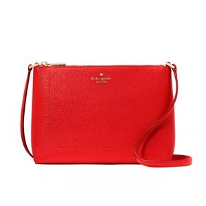 New Kate Spade Leila Crossbody Pebble Leather Tomato Slice